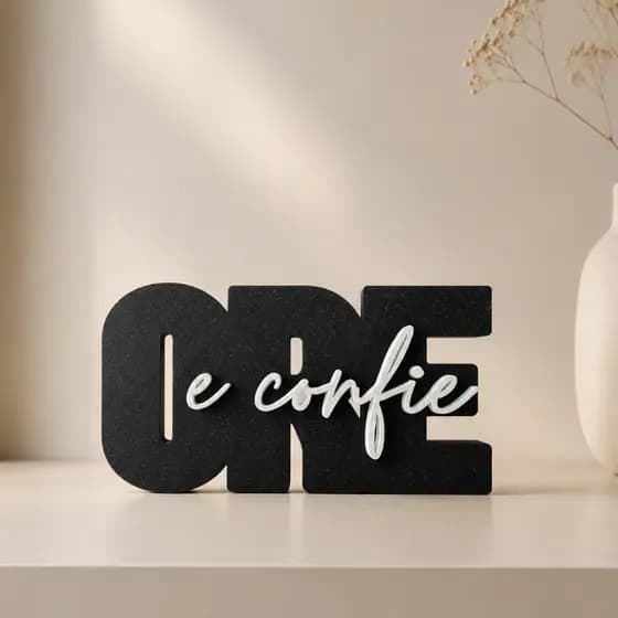 Letreiro Decorativo Religioso Fé Jesus Casa e Decoração Enfeite Impressora 3D Várias Cores