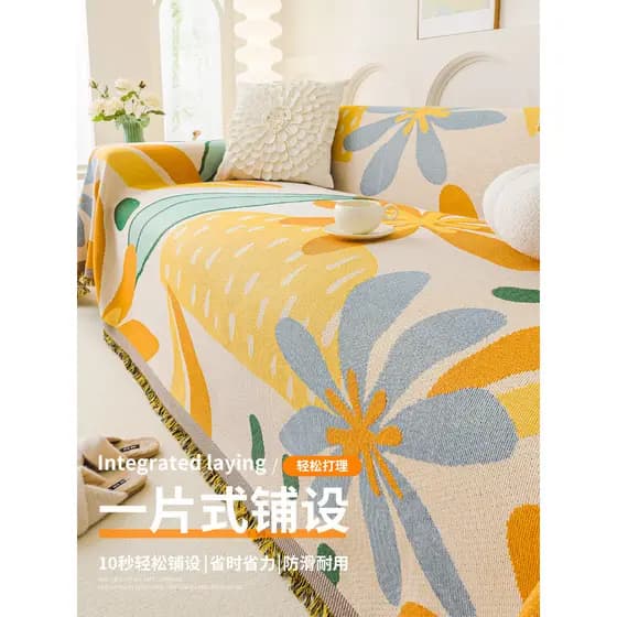 Chenille capa de sofá pano de uma peça capa completa Anti-gato Scratch sofá toalha 2026 Popular novo estilo sofá almofad