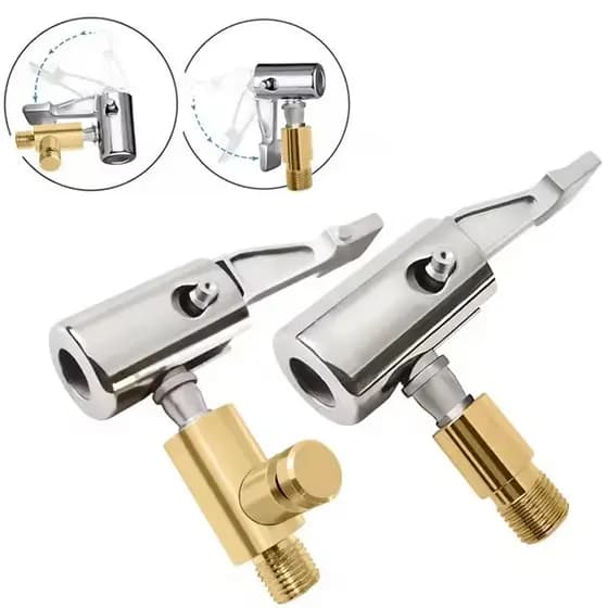 1/2 Pçs Conector De Bomba Inflável Portátil Para Pneu De Carro Mandril De Ar Compressor Válvula Adaptador Inflator