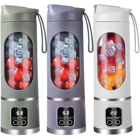 Misturador De Copo Espremedor Portátil Recarregável De 450ml , Seguro , Aço Inoxidável De 12 Lâminas E De Laranja Fresco
