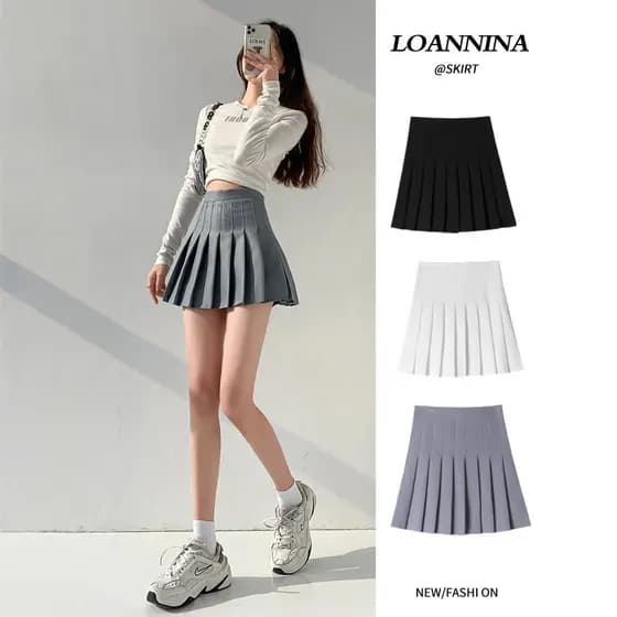 Camisa de uniforme JK, saia, vestido, saia plissada, conjunto feminino de duas peças para primavera/verão, saia curta, c