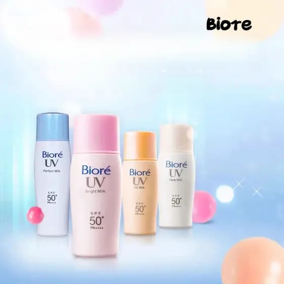 Biore Uv Perfect Milk Primer Protetor Solar De Proteção Leve SPE50 + PA + + Hidratante E Clareador De Longa Duração Faci