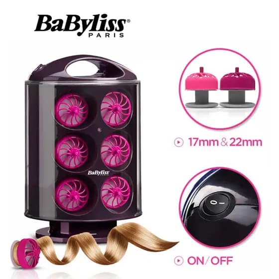 BaByliss Easy Curl Clip N RS100K Conjunto 12 Rolos De Cabelo 17/22mm Aquecimento Térmico De Silicone Rápido