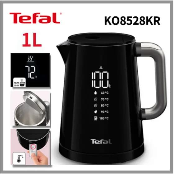 Porta Elétrica Sem Fio Tefal KO8528KR 1L Botão De Exibição digital Tipo 40 ~ 100 ° C Para Pote De Leite Em Pó Novo Mante