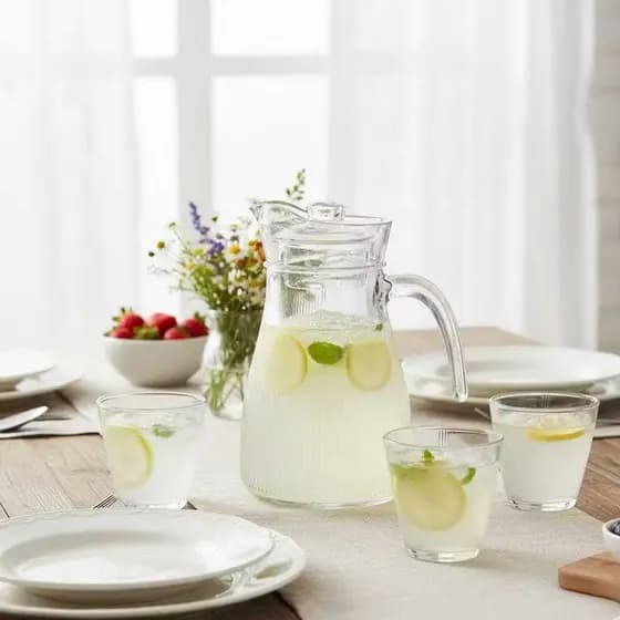 Jarra1,2L com Copos de Vidro Levivan