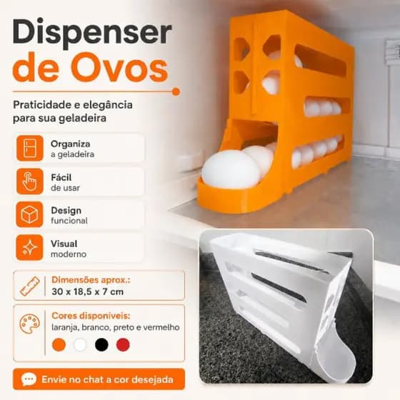 Porta Ovos Organizador de Ovos Dispenser de ovos Organizador de geladeira