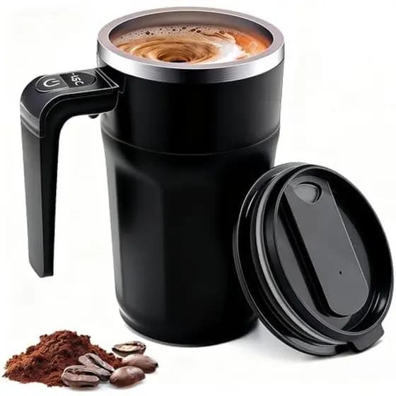 Caneca De Café Com Agitação Automática Shelprojsu , Xícara Magnética Tampa , Elétrica Termômetro Lcd Integrado Para , Le