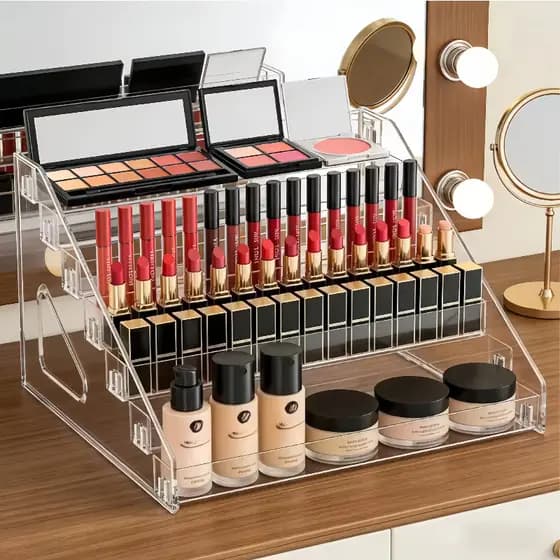 WALCOS Porta Paleta Organizador De Maquiagem blush Sombra Acrílico 7 Camadas