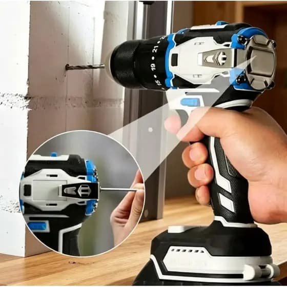Parafusadeira e Furadeira 21V Profissional Martelete com 2 Baterias Kit Ferramentas