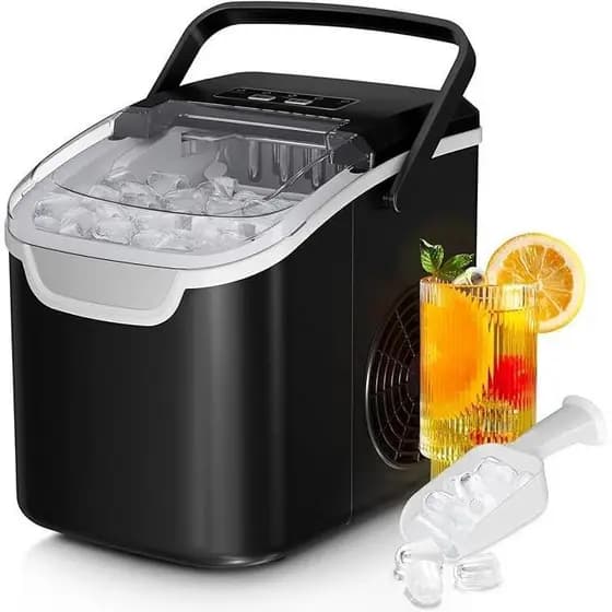 Mini Máquina de Gelo 127V para Uso Doméstico, Modelo de Mesa, Produção Rápida de Gelo