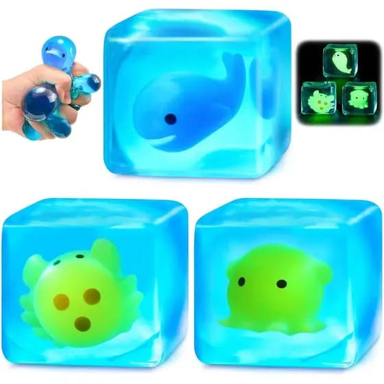 Brinquedos Antiestresse Squishy para Adultos - Brinquedos sensoriais que brilham no escuro, adequados para crianças, ado