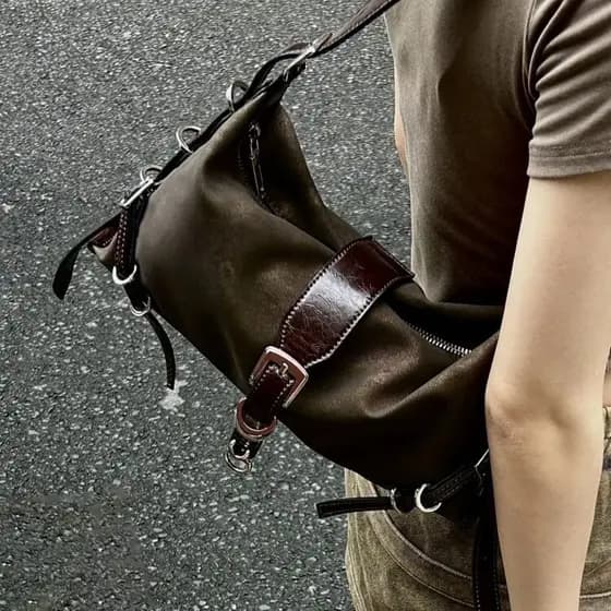 bolsa feminina bolsa transversal feminino Nicho francês axilas saco doce legal quente estilo menina outono inverno Melad