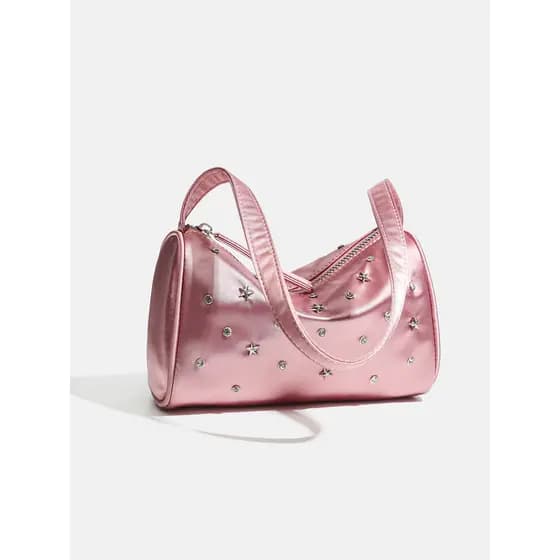 bolsa transversal feminino bolsa feminina Coreano Retro nicho Design 2026 novo estilo rebite axilas saco feminino moda l