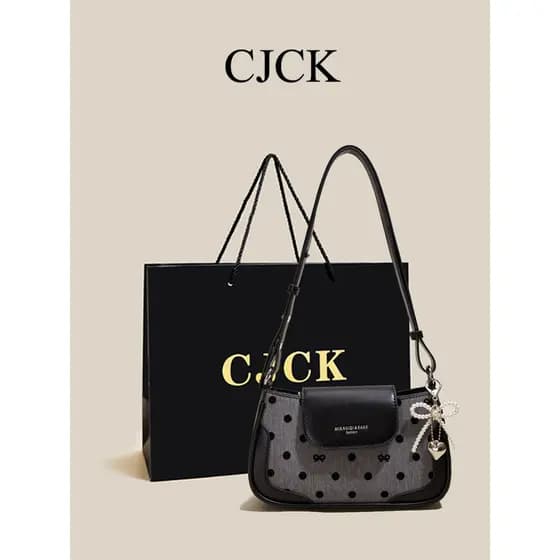 bolsa feminina Bolsa Bolsa leve e luxuosa para axilas, baguete simples e combinada de um ombro