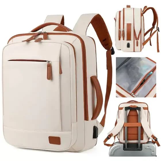 Mochila Notebook Oxford Impermeável USB Grande Capacidade Unissex Para Escola e Viagem
