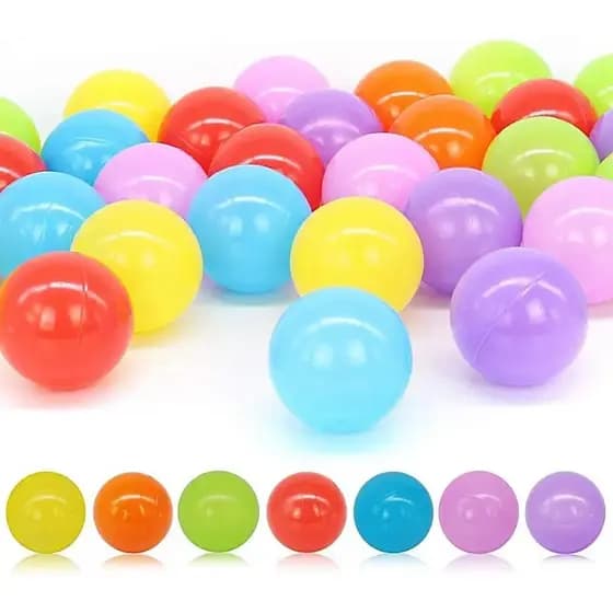 Kit 100 Bolinhas Coloridas para Piscina - Não Amassa, BPA Free