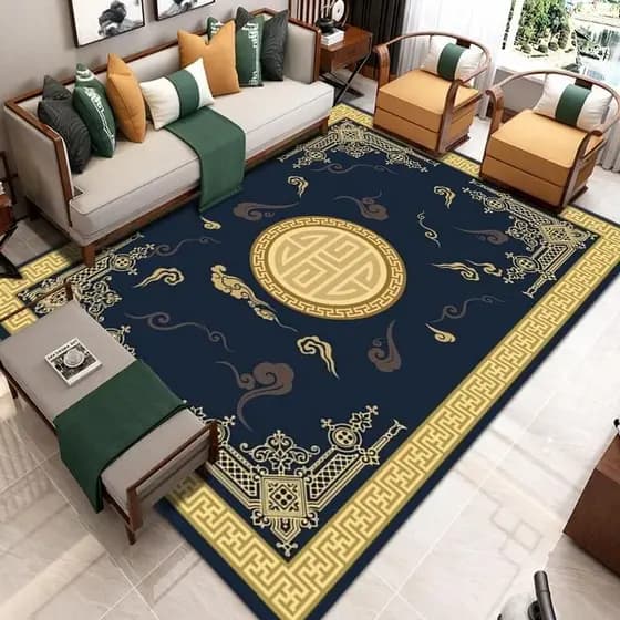 Novo estilo chinês Retro Zen sala de estar cobertor auspicioso nuvem palácio entrada tapete luxo estilo chinês F8C3