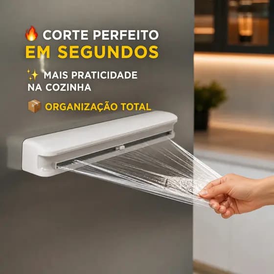 Suporte Dispenser Cortador para Plástico Filme