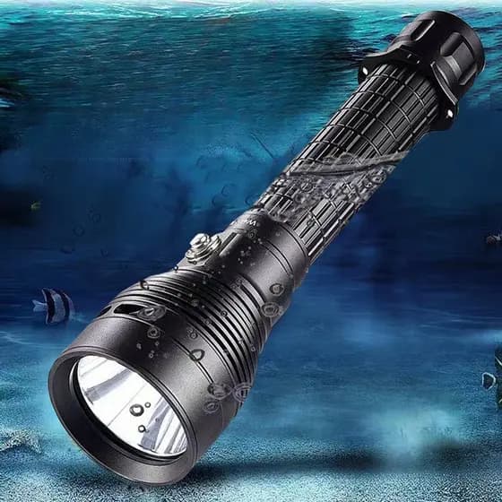 Lanterna profissional de mergulho WainLight 6500K de carregamento direto SST40 Lanterna à prova d'água de luz forte com