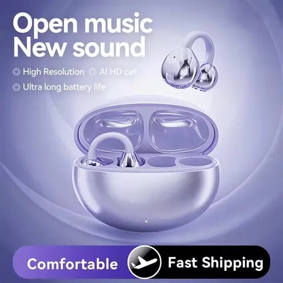 Fones De Ouvido Intra-Auriculares Com Clipe Aberto E Bateria De Grande Capacidade Para Fitness , Esportes , Corrida Jogo