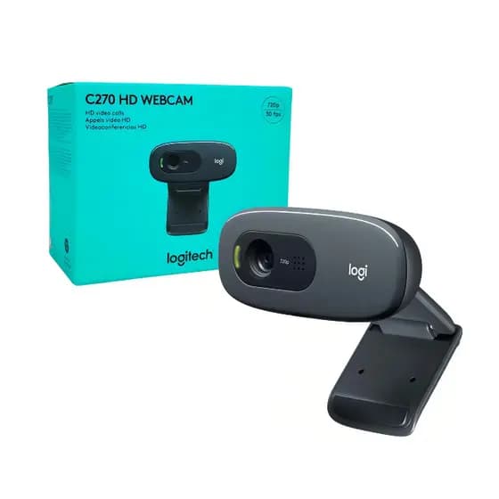 Webcam Logitech C270, Resolução Hd 720p/30fps, Microfone.