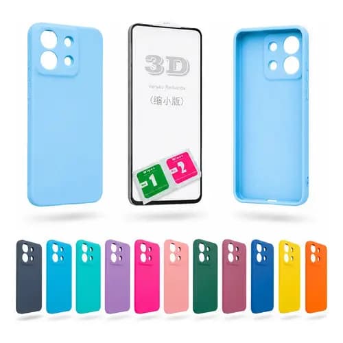 Kit Película 3d + Capa Silicone Veludo P/ Moto G47 5g