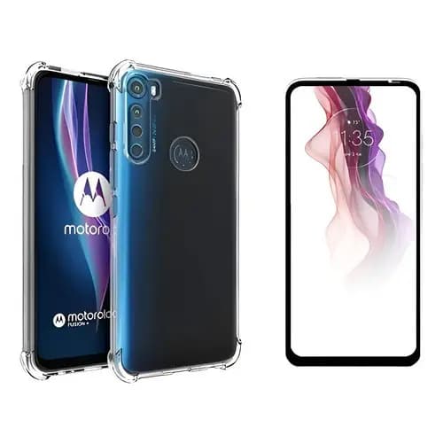 Capinha Capa Anti Impacto P/ Moto One Fusion Plus + Pelicula
