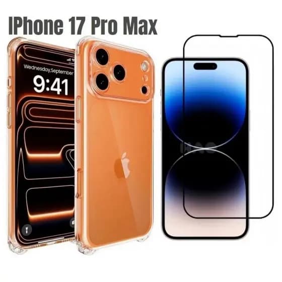 Capinha Transparente Com Película Para Iphone 17 Pro Max