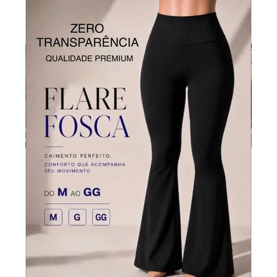 Calça Modelo Flare Zero Transparência Mais Vendida