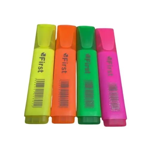 Kit Marca Texto Neon 4 Unidades Cores Vibrantes Alta Qualidade Destacar Texto