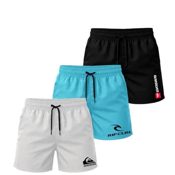 kit 3 shorts tectel bermuda masculina praia estilo único envio imediato