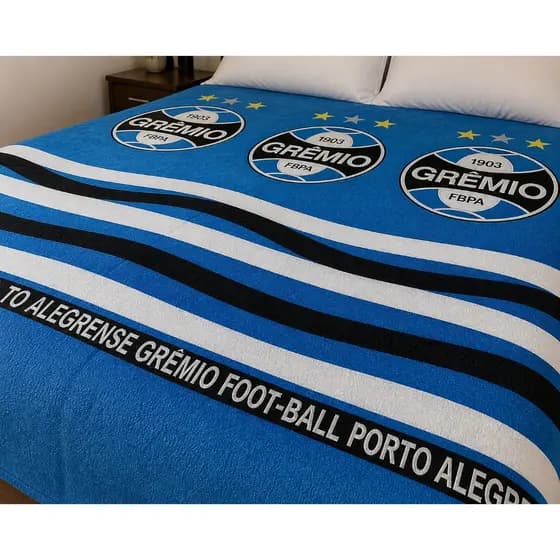 Manta Plush Cobertor do Inter e Grêmio Super Quentinha 2,10 x 2,30 cm