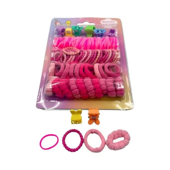 Kit Acessórios de Cabelo com Elástico Xuxinha e Mini Piranha Presilha