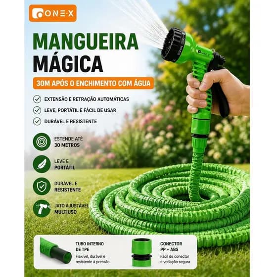 Mangueira Mágica Flexível 15m 30m com Expansão Automática