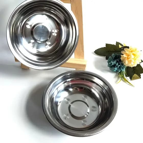 Tigela de Aço Inoxidável Resistente, Ideal para Lavar e Preparar Alimentos na Cozinha
