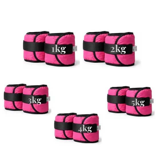 Oferta! Kit 5 Pares Caneleiras Rosas 1kg 2kg 3kg 4kg 5kg