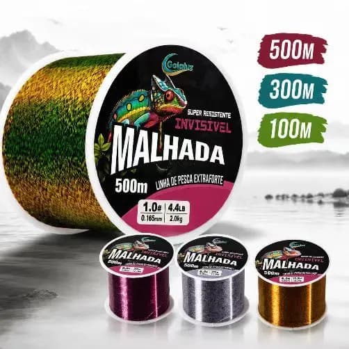 100m/300m/500m Linha Monofilamento Manchado Carbono Linha Líder Pesca De Carpa Afundando Mottling