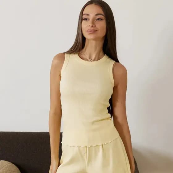 Conjunto de pijama para primavera e verão, top confortável de cor sólida e shorts, conjunto casual de duas peças para us