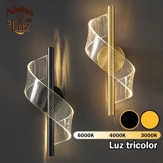 Arandela de Parede LED Moderna Nórdica Luz Suave Protege os Olhos luminária para Sala Quarto Corredor Cabeceira(110-220