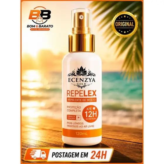 Repelente de Insetos Ecenzya Gold 12h Proteção Completa 120ml