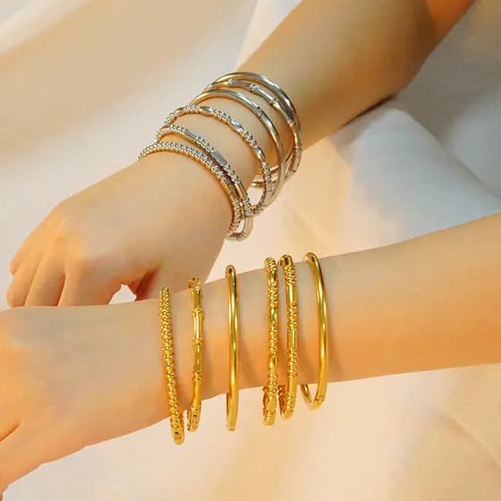 Pulseira de moda de aço inoxidável estilo retrô simples pulseira de aço titânio de alta qualidade estilo estoque pronto2