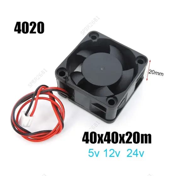 2PIN Dc 40mm Ventilador De Impressora 3D De Refrigeração 40x40x20mm Refrigerador 24V 12V 5V 4020 4cm Caixa Do Computador