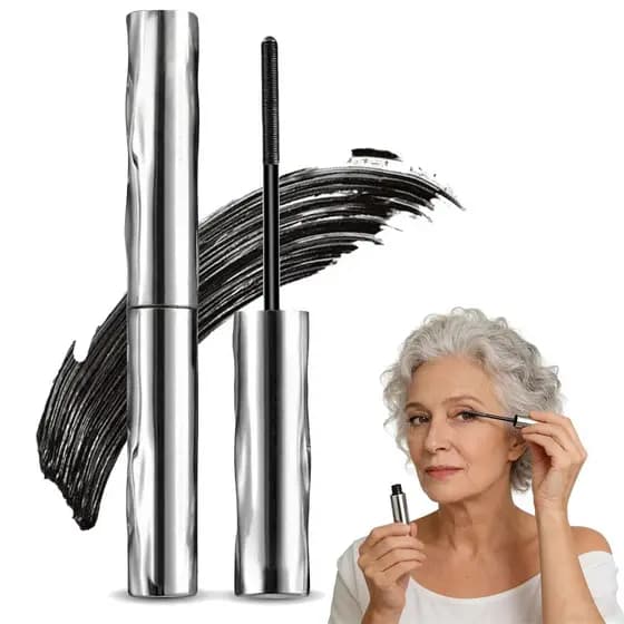 Pacote com 2 Máscaras de Cílios Metálicas para Mulheres Mais Velhas - com Escova de Metal, Máscara de Cílios IronEye, Cu