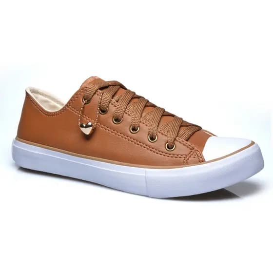 Tênis White Star Casual Feminino – Couro Resistente com Acabamento Premium