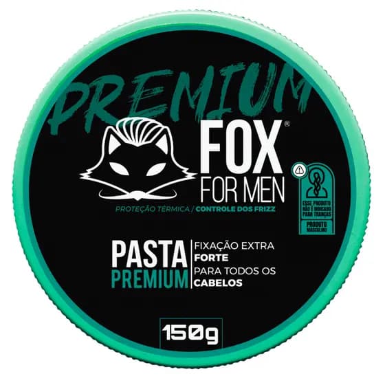 Pasta Premium 150g Fox For Men Alta Fixação Modelador Efeito Molhado