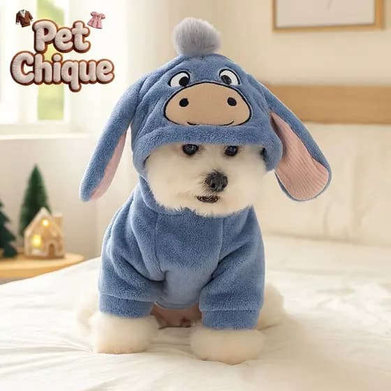 Roupas para cães de estimação, cães, gatos, transformação fofa, coleção de roupas, forro de lã, mantém aquecido