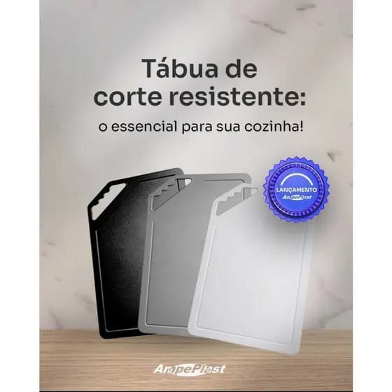 Tábua de Corte Plástica Resistente Ideal para Cortes de Carnes Legumes e Alimentos em Geral