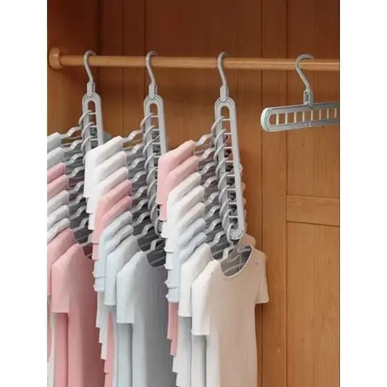 Kit Cabides Mágicos Verticais AmpePlast 10 Furos Reforçados Organizador para Guarda-Roupas Armário