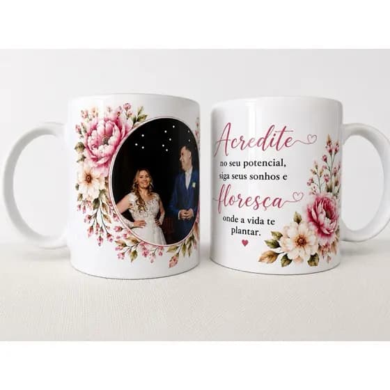 Caneca Xícara Personalizada Com Sua Foto Presente Especial Premium Mimo