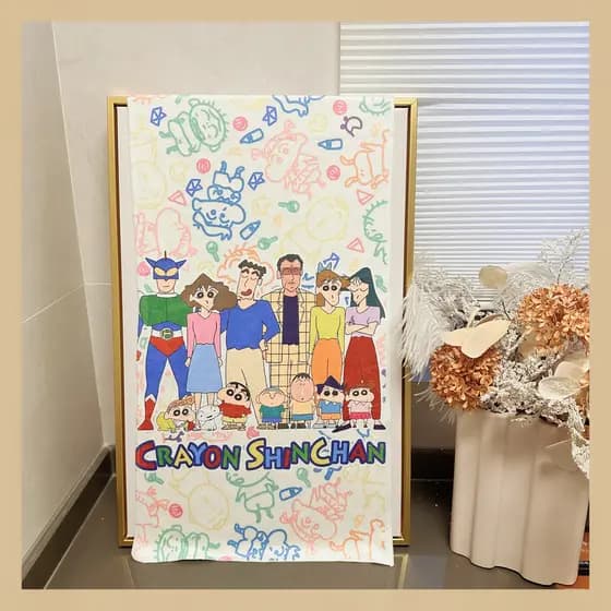 Pedido diário Crayon Shin-Chan toalha de banho amigável à pele toalha de praia de secagem rápida crianças adulto toalha